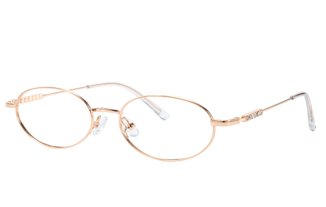 Glasseslit 100384 Oval Eyeglasses C4, Rose Gold frame