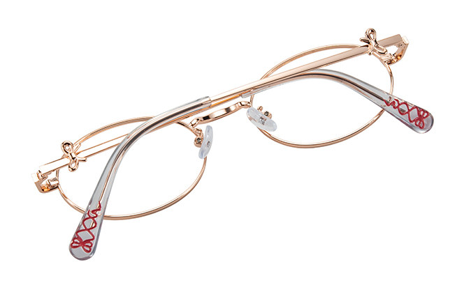 Glasseslit 100385 Oval Eyeglasses C4, Rose Gold frame, view 3