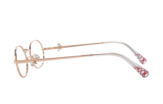 Glasseslit 100385 Oval Eyeglasses C4, Rose Gold frame, view 5