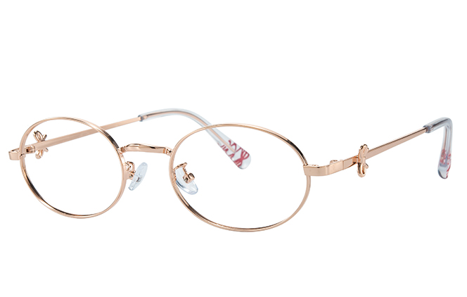 Glasseslit 100385 Oval Eyeglasses C4, Rose Gold frame