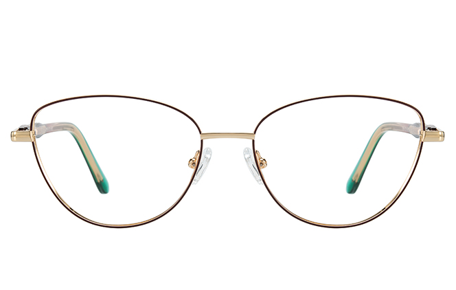 Glasseslit 100389 Cateye Spring Hinge Eyeglasses C6, Red frame, view 4
