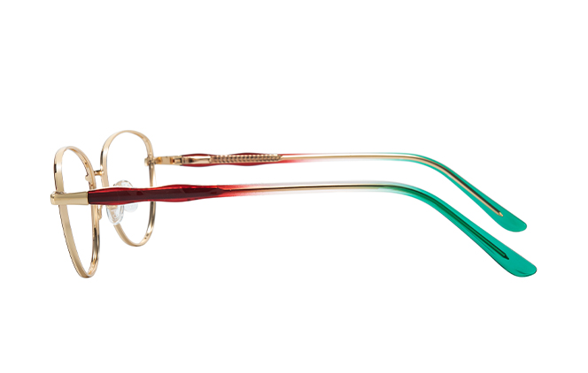 Glasseslit 100389 Cateye Spring Hinge Eyeglasses C6, Red frame, view 5