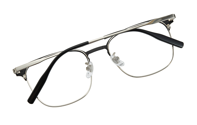 Glasseslit 100396 Browline Eyeglasses C3, Black frame, view 3