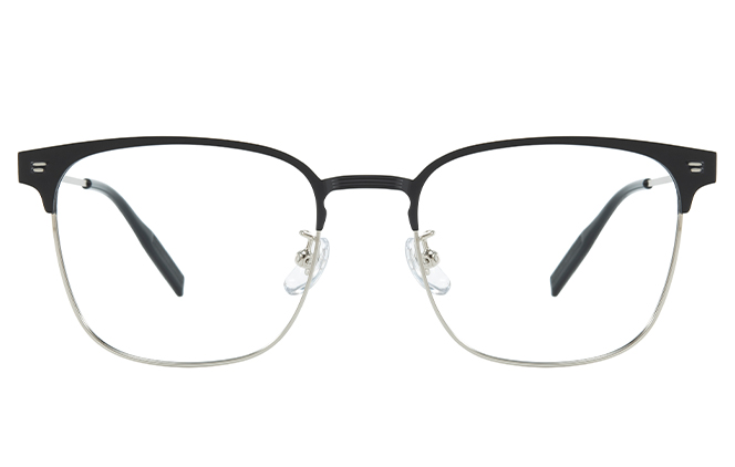 Glasseslit 100396 Browline Eyeglasses C3, Black frame, view 4
