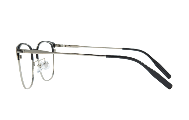 Glasseslit 100396 Browline Eyeglasses C3, Black frame, view 5