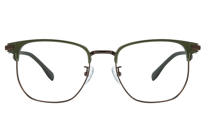 Glasseslit 100397 Browline Eyeglasses C13, Green frame, view 4