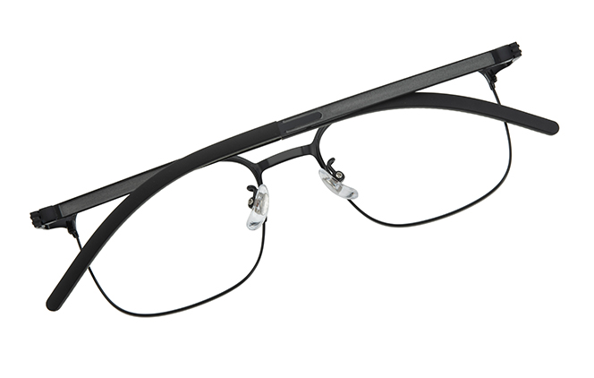 Glasseslit 100399 Browline Eyeglasses C1, Black frame, view 3