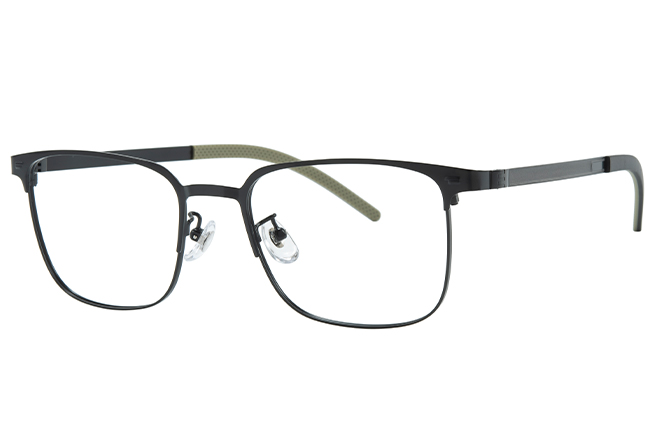 Glasseslit 100399 Browline Eyeglasses C1, Black frame