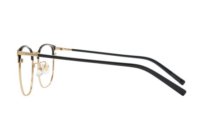 Glasseslit 100400 Browline Eyeglasses C4, Black frame, view 5