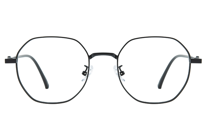 Glasseslit 100402 Geometric Eyeglasses C1, Black frame, view 4