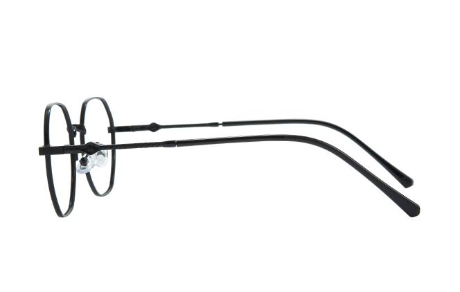 Glasseslit 100402 Geometric Eyeglasses C1, Black frame, view 5