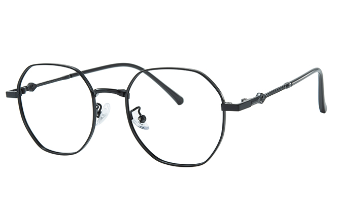 Glasseslit 100402 Geometric Eyeglasses C1, Black frame