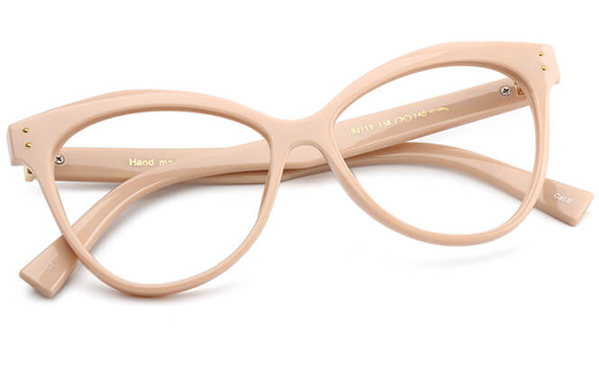 Glasseslit Thelma Cat Eye Eyeglasses C3, Champagne frame, view 3
