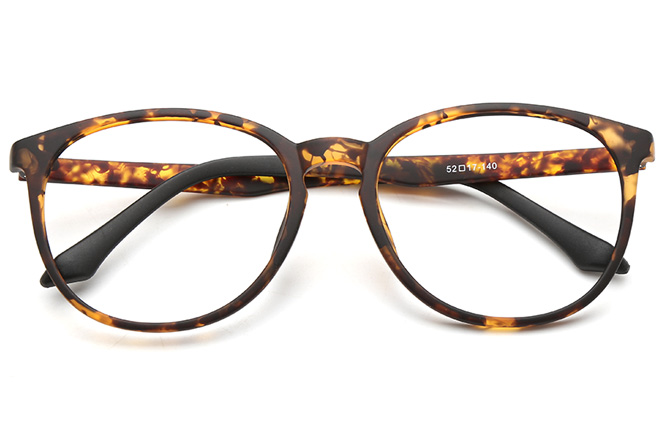 Glasseslit Selena Round Eyeglasses C8, Tortoiseshell frame, view 2