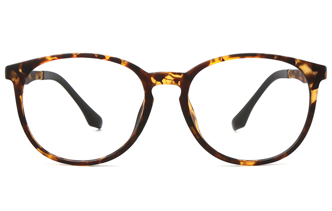 Glasseslit Selena Round Eyeglasses C8, Tortoiseshell frame, view 4
