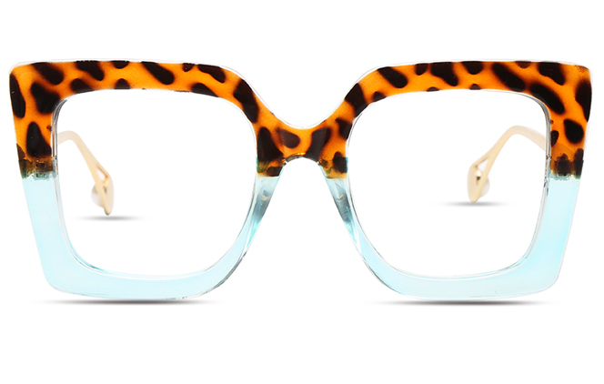 Glasseslit 200532 Square Glasses C5, Tortoiseshell frame, view 4