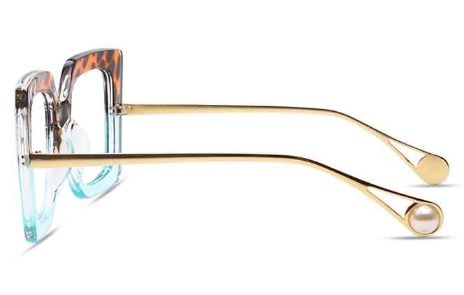 Glasseslit 200532 Square Glasses C5, Tortoiseshell frame, view 5