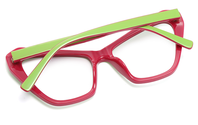 Glasseslit 200592 Cateye Eyeglasses C3, Red frame, view 3