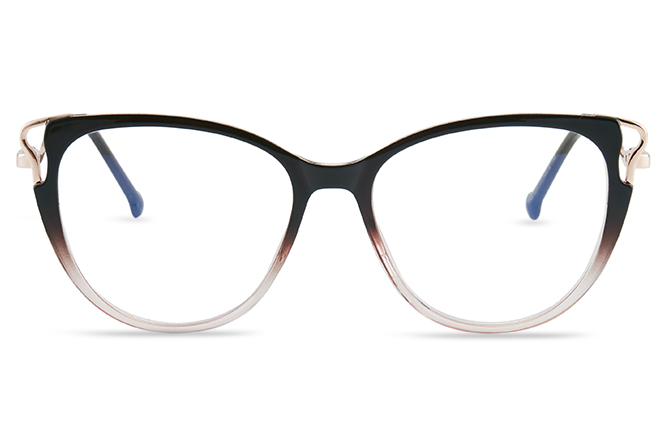 Glasseslit 200613 Cateye Spring Hinge Eyeglasses C2, Black frame, view 4
