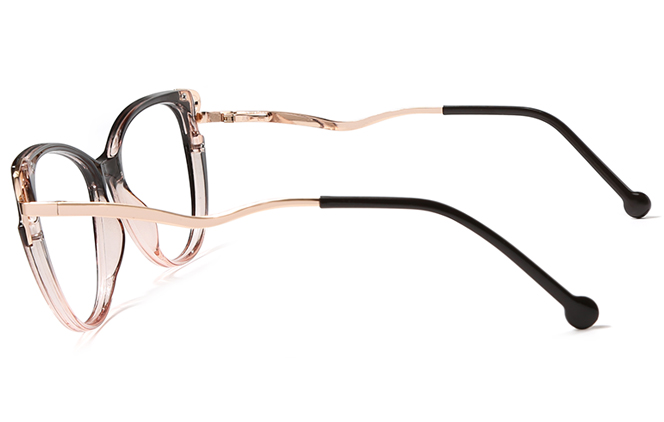 Glasseslit 200613 Cateye Spring Hinge Eyeglasses C2, Black frame, view 5