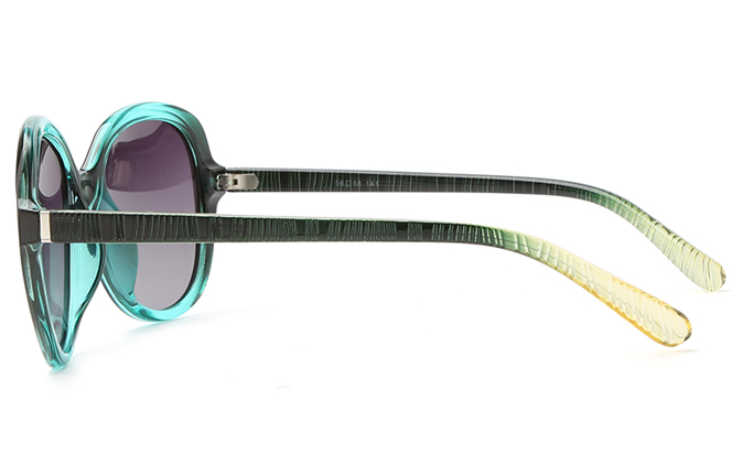 Glasseslit 200619 Round Sunglasses C3, Green frame, view 5