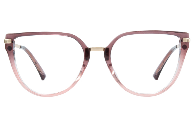 Glasseslit 200636 Cateye Spring Hinge Magnetic Clip on Eyeglasses C5, Brown frame, view 4