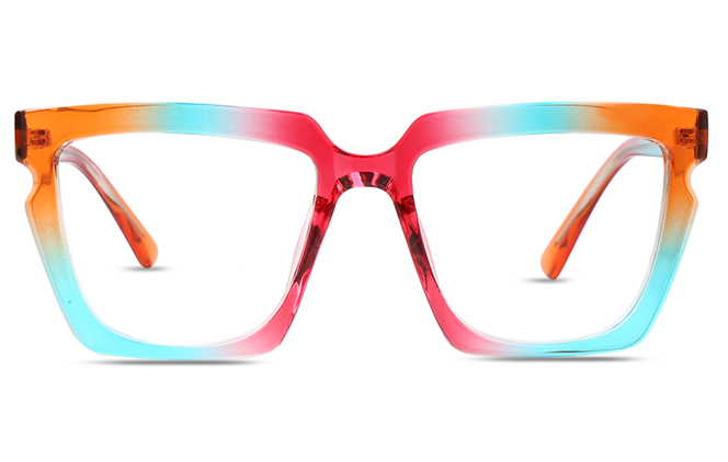 Glasseslit 200640 Square Spring Hinge Eyeglasses C3, Rainbow frame, view 4