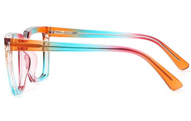 Glasseslit 200640 Square Spring Hinge Eyeglasses C3, Rainbow frame, view 5