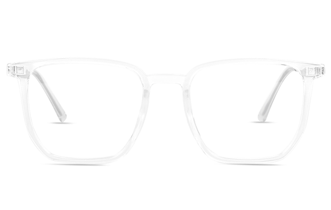 Glasseslit 200675 Square Magnetic Clip on Glasses C5, Clear frame, view 2