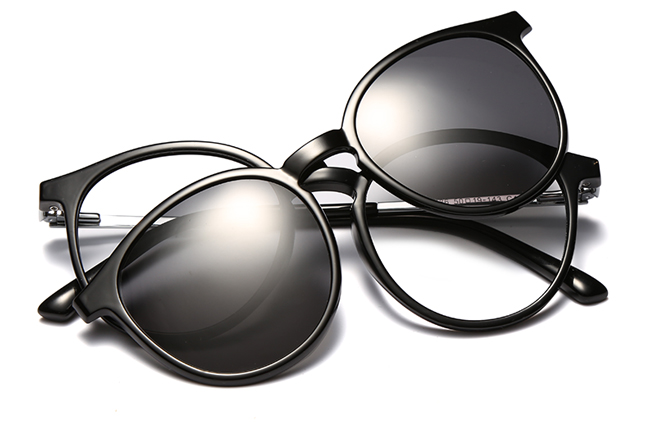 Glasseslit 200677 Round Magnetic Clip on Glasses C5, Pink frame, view 4
