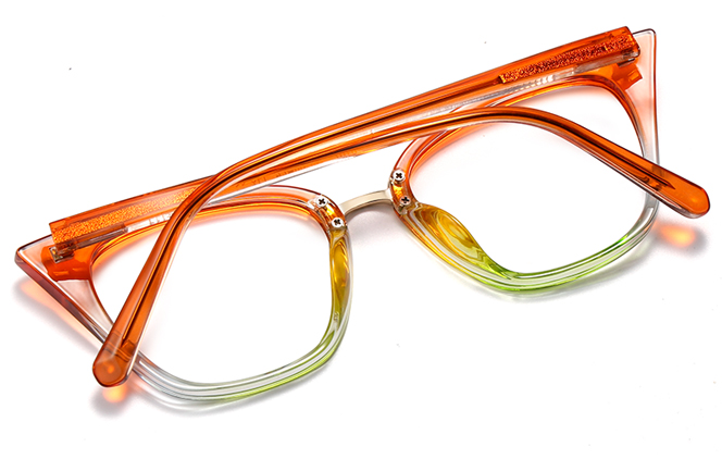 Glasseslit 200679 Cateye Spring Hinge Eyeglasses C6, Rainbow frame, view 3