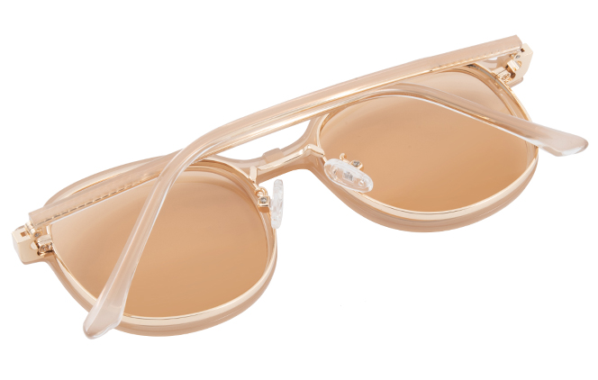 Glasseslit 200703 Round Magnetic Clip on Eyeglasses C4, Pink frame, view 3