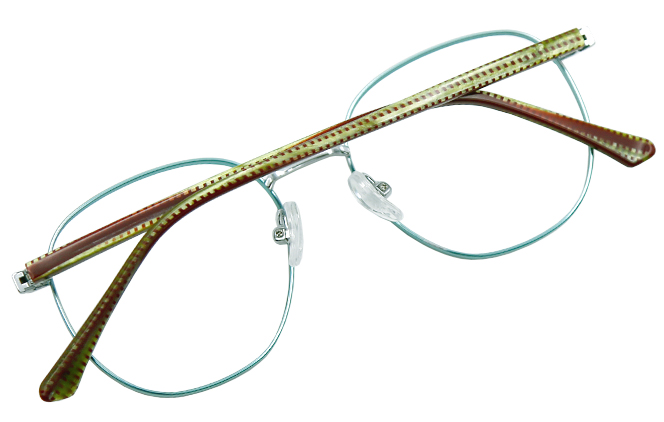Glasseslit 200720 Round Spring Hinges Eyeglasses C4, Purple frame, view 3