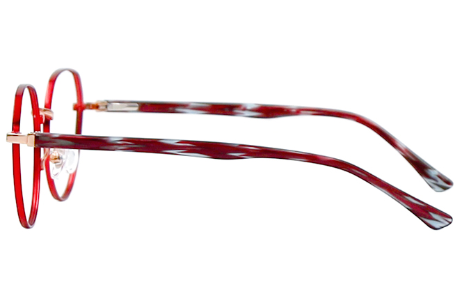 Glasseslit 200722 Geometric Spring Hinges Eyeglasses C6, Pink frame, view 5