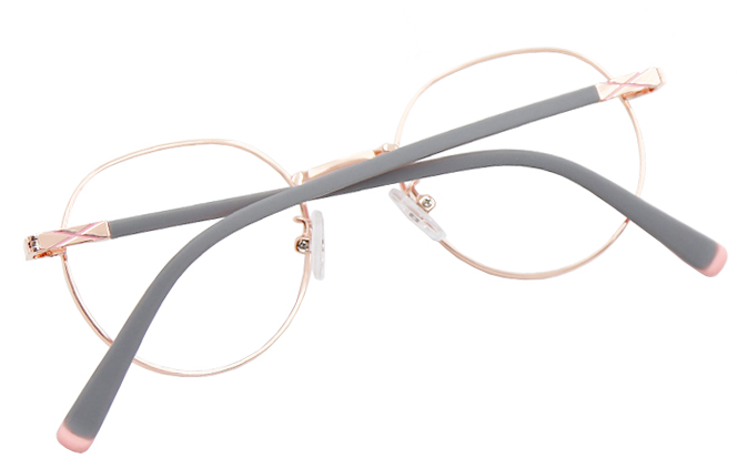 Glasseslit 200739 Round Kid's Eyeglasses rose gold pink, Rose Gold frame, view 3