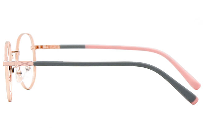 Glasseslit 200739 Round Kid's Eyeglasses rose gold pink, Rose Gold frame, view 5