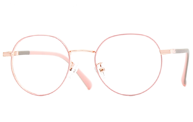 Glasseslit 200739 Round Kid's Eyeglasses rose gold pink, Rose Gold frame