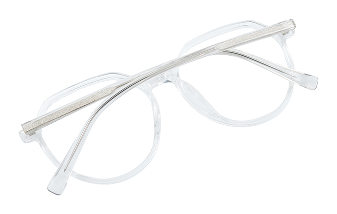 Glasseslit 200757 Geometric Eyeglasses C3, Clear frame, view 3