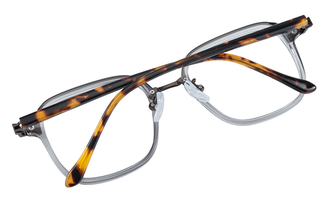 Glasseslit 200759 Square Spring Hinge Eyeglasses C2, Clear frame, view 3