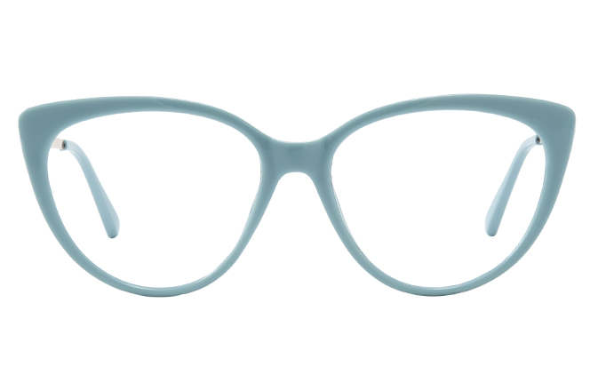 Glasseslit 200773 Cateye Spring Hinge Eyeglasses blue, Green frame, view 4