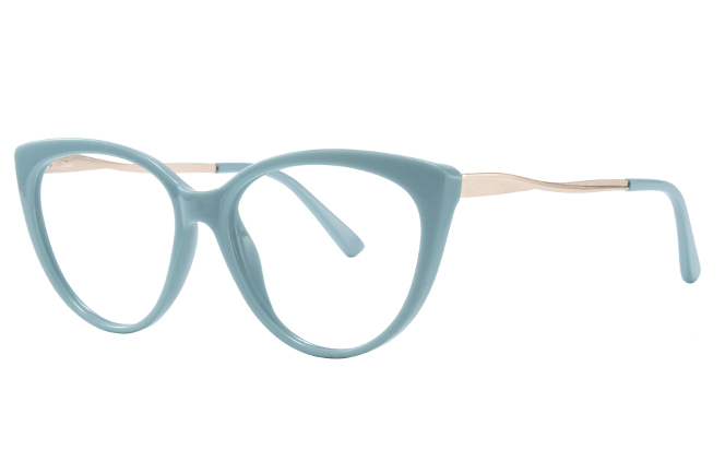 Glasseslit 200773 Cateye Spring Hinge Eyeglasses blue, Green frame