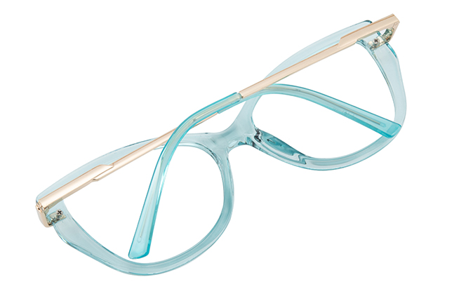 Glasseslit 200775 Cateye Spring Hinge Eyeglasses tortoiseshell, Blue frame, view 3
