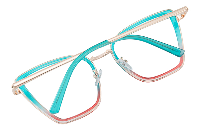 Glasseslit 200776 Cateye Spring Hinge Eyeglasses rainbow, Rainbow frame, view 3