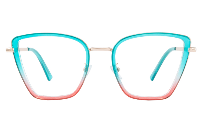 Glasseslit 200776 Cateye Spring Hinge Eyeglasses rainbow, Rainbow frame, view 4