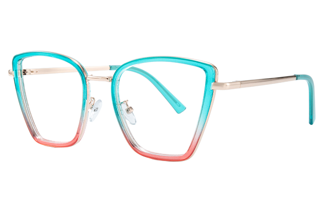 Glasseslit 200776 Cateye Spring Hinge Eyeglasses rainbow, Rainbow frame
