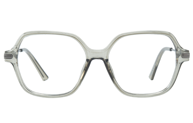 Glasseslit 200777 Geometric Spring Hinge Eyeglasses amber, Blue frame, view 4