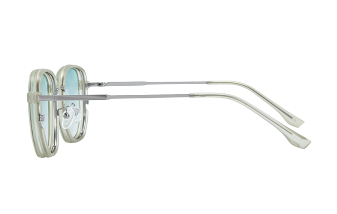 Glasseslit 200781 Geometric Magnetic Clip on Eyeglasses C5, Green frame, view 5