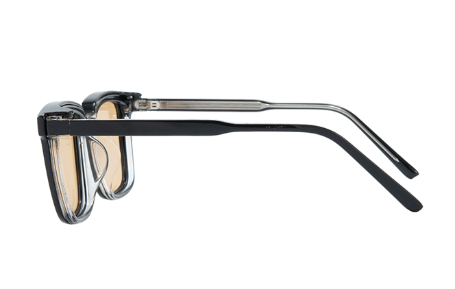Glasseslit 200788 Square Magnetic Clip on Eyeglasses C3, Black frame, view 5