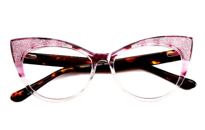 Glasseslit 200803 Cateye Spring Hinge Eyeglasses C3, Floral frame, cateye shape, view 2