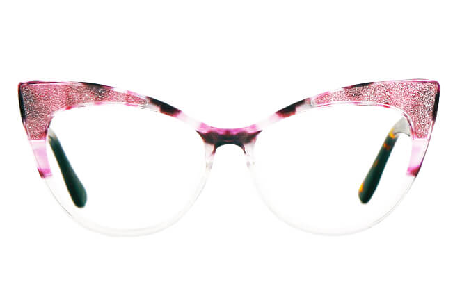 Glasseslit 200803 Cateye Spring Hinge Eyeglasses C3, Floral frame, cateye shape, view 4